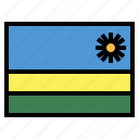 rwanda, flag, nation, world, country