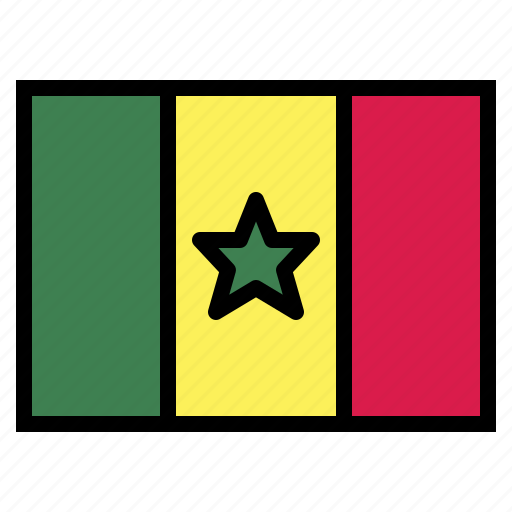 Senegal, flag, nation, world, country icon - Download on Iconfinder