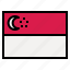 singapore, flag, nation, world, country 