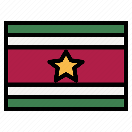 Suriname, flag, nation, world, country icon - Download on Iconfinder