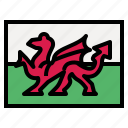 wales, flag, nation, world, country