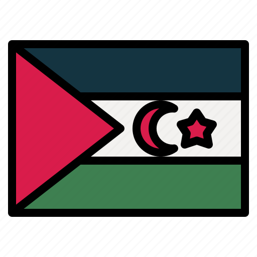 Western, sahara, flag, nation, world, country icon - Download on Iconfinder