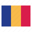 chad, flag, nation, world, country