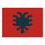 albania, flag, nation, world, country 