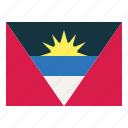 antigua, and, barbuda, flag, nation, world, country