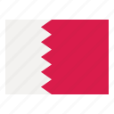 bahrain, flag, nation, world, country