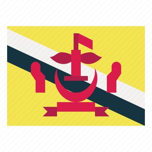 Brunei, flag, nation, world, country icon - Download on Iconfinder