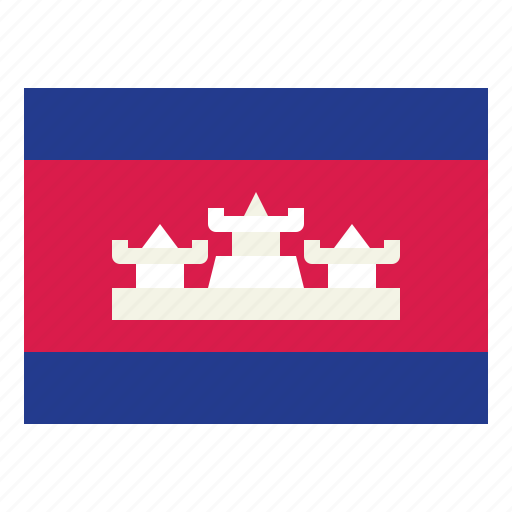 Cambodia, flag, nation, world, country icon - Download on Iconfinder