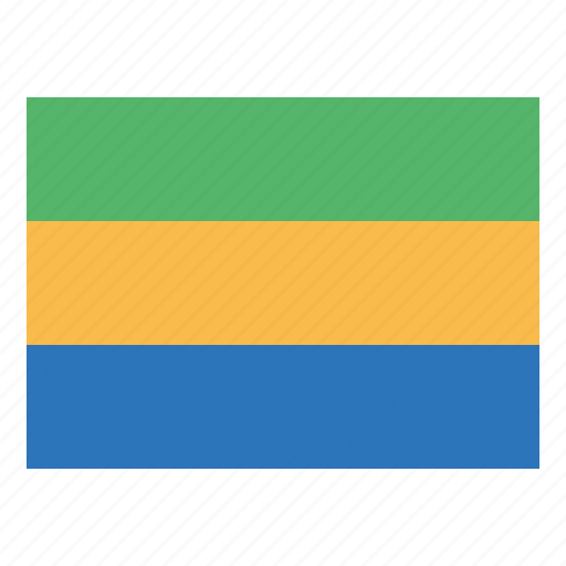 Gabon, flag, nation, world, country icon - Download on Iconfinder