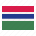 gambia, flag, nation, world, country