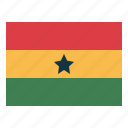 ghana, flag, nation, world, country