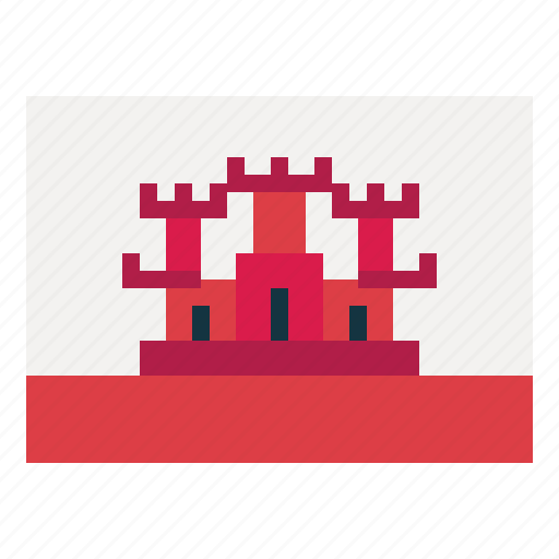 Gibraltar, flag, nation, world, country icon - Download on Iconfinder