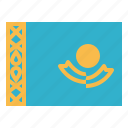 kazakhstan, flag, nation, world, country