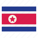 korea, north, flag, nation, world, country