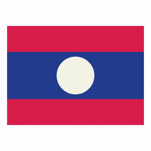 Laos, flag, nation, world, country icon - Download on Iconfinder