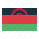 malawi, flag, nation, world, country