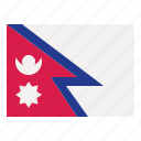 nepal, flag, nation, world, country