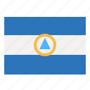 nicaragua, flag, nation, world, country