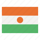 niger, flag, nation, world, country