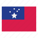 samoa, flag, nation, world, country
