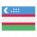 uzbekistan, flag, nation, world, country