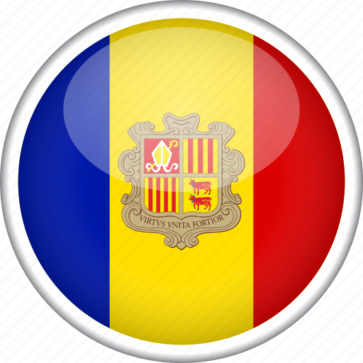 Andorra, circle, country, flag, national icon - Download on Iconfinder