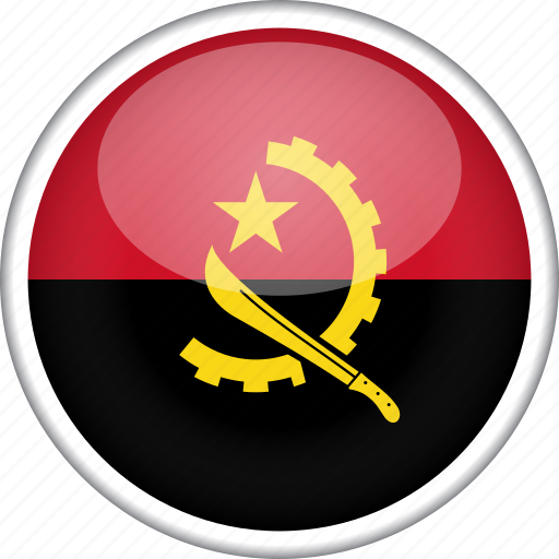 Angola, circle, country, flag, national icon - Download on Iconfinder