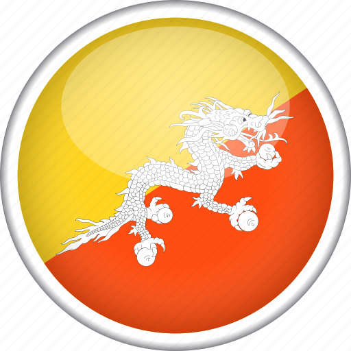 Bhutan, circle, country, flag, national icon - Download on Iconfinder