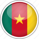 cameroon, circle, country, flag, national