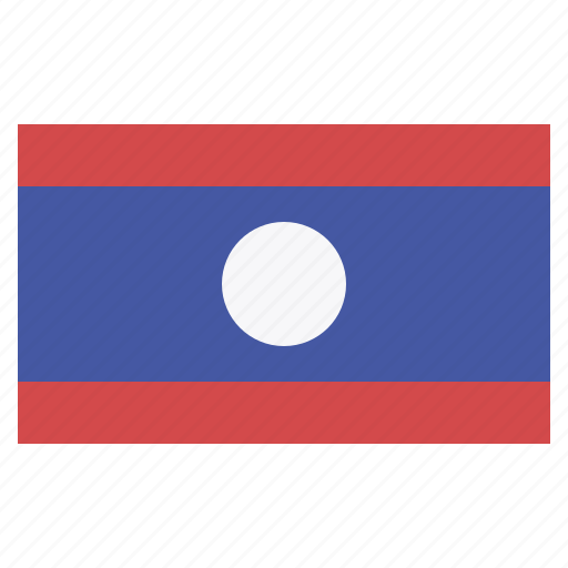 Banner, country, flag, flags, laos, national icon - Download on Iconfinder