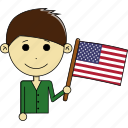 america, country, flags, man, states, united, usa