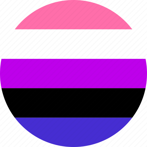 Genderfluid, circle, flag, bigender, trigender, pangender, gender fluid icon - Download on Iconfinder