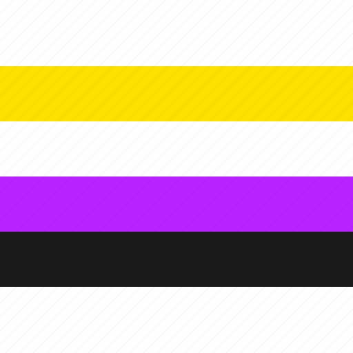 Flag, nonbinary, genderqueer, non-binary, non binary, banner, enby icon - Download on Iconfinder