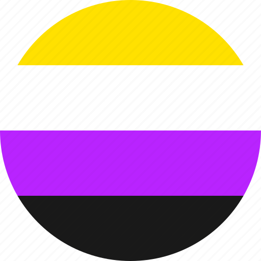 Nonbinary, circle, flag, non binary, non-binary, genderqueer, enby icon - Download on Iconfinder