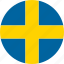 circle, country, flag, national, sverige, sweden, swedish 