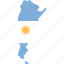 argentina, argentina flag, map, map marker, south america 