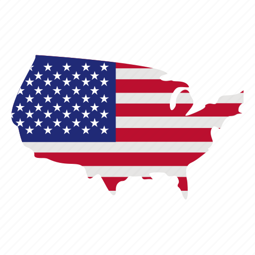 Flag Of The United States Map Map Marker United States Usa Icon