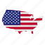 flag of the united states, map, map marker, united states, usa 