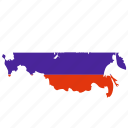 map, map marker, moscow, russia, russia flag 