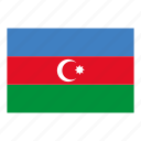 azerbaijan, azerbaijan flag, country, flag