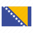 bosnia and herzegovina, bosnia and herzegovina flag, country, flag