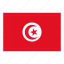 country, flag, tunisia, tunisia flag