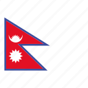 country, flag, nepal, nepal flag