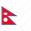 country, flag, nepal, nepal flag 
