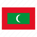 country, flag, maldives, maldives flag