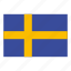 country, flag, sweden, sweden flag 