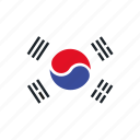 country, flag, south korea, south korea flag