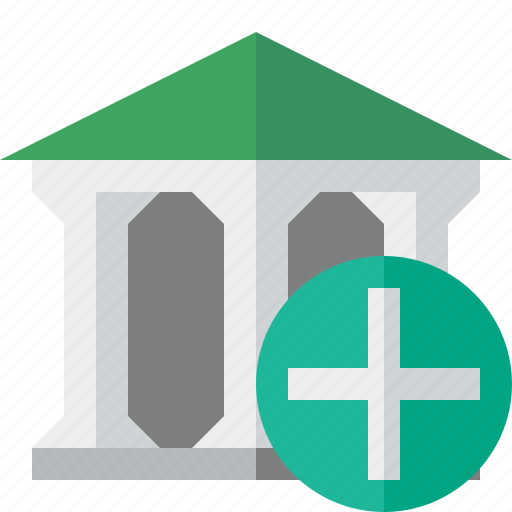 Add, bank, banking, building, business, finance, money icon - Download on Iconfinder