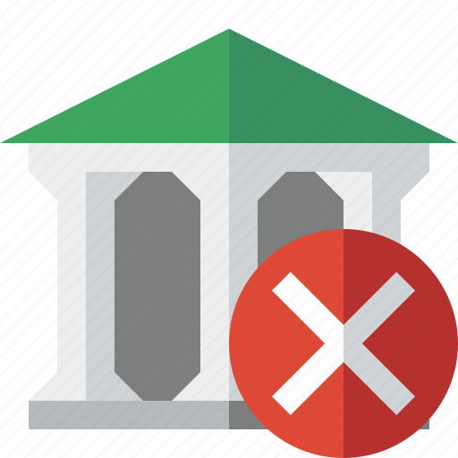 Bank, banking, building, business, cancel, finance, money icon - Download on Iconfinder