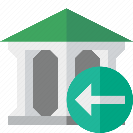 Bank, banking, building, business, finance, money, previous icon - Download on Iconfinder